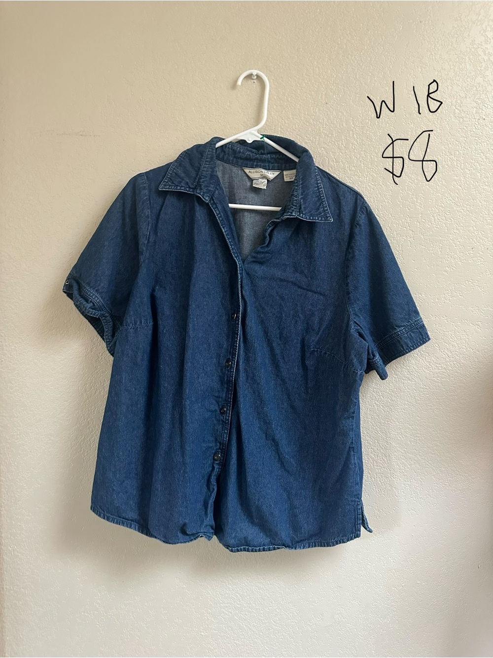 Lee Men's Short Sleeve Denim Button-Up Shirt - Blue
